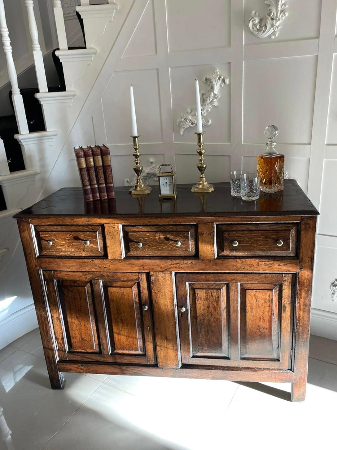 18th Century Antique Quality Oak Dresser Base For Sale 4