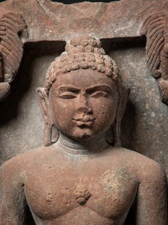 18th century Antique sandstone statue of a Jina from India