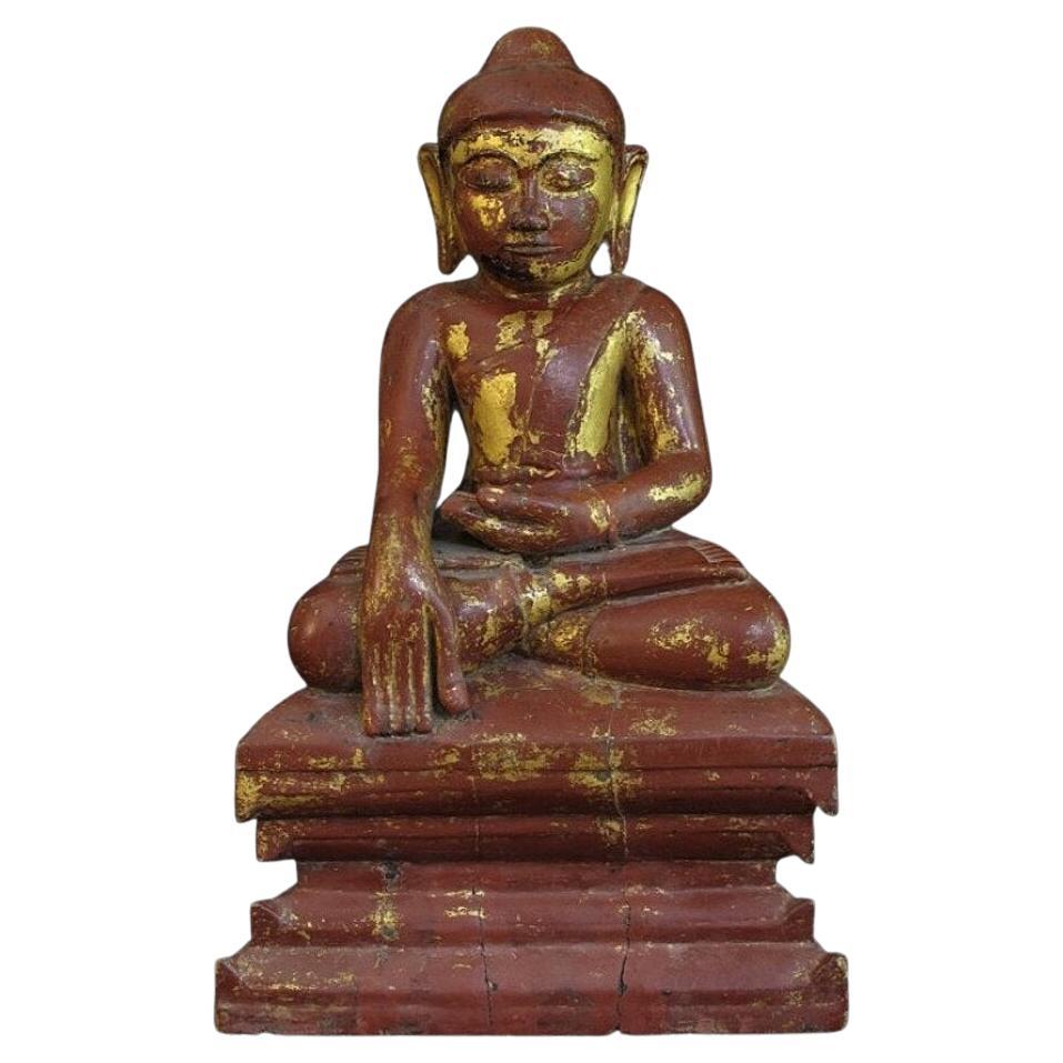 Antiker sitzender Buddha aus Burma aus dem 18. Jahrhundert