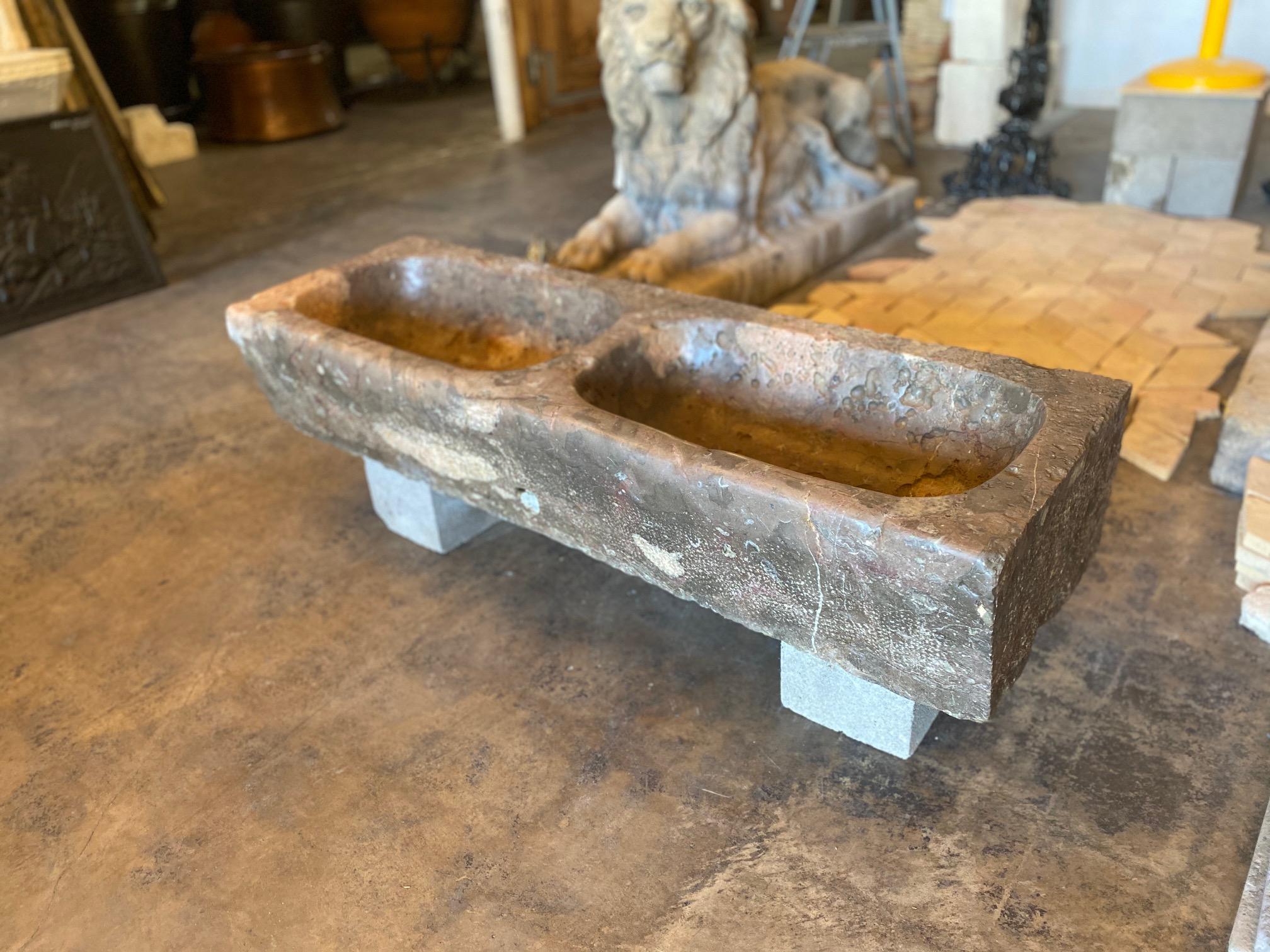 rustic stone sink