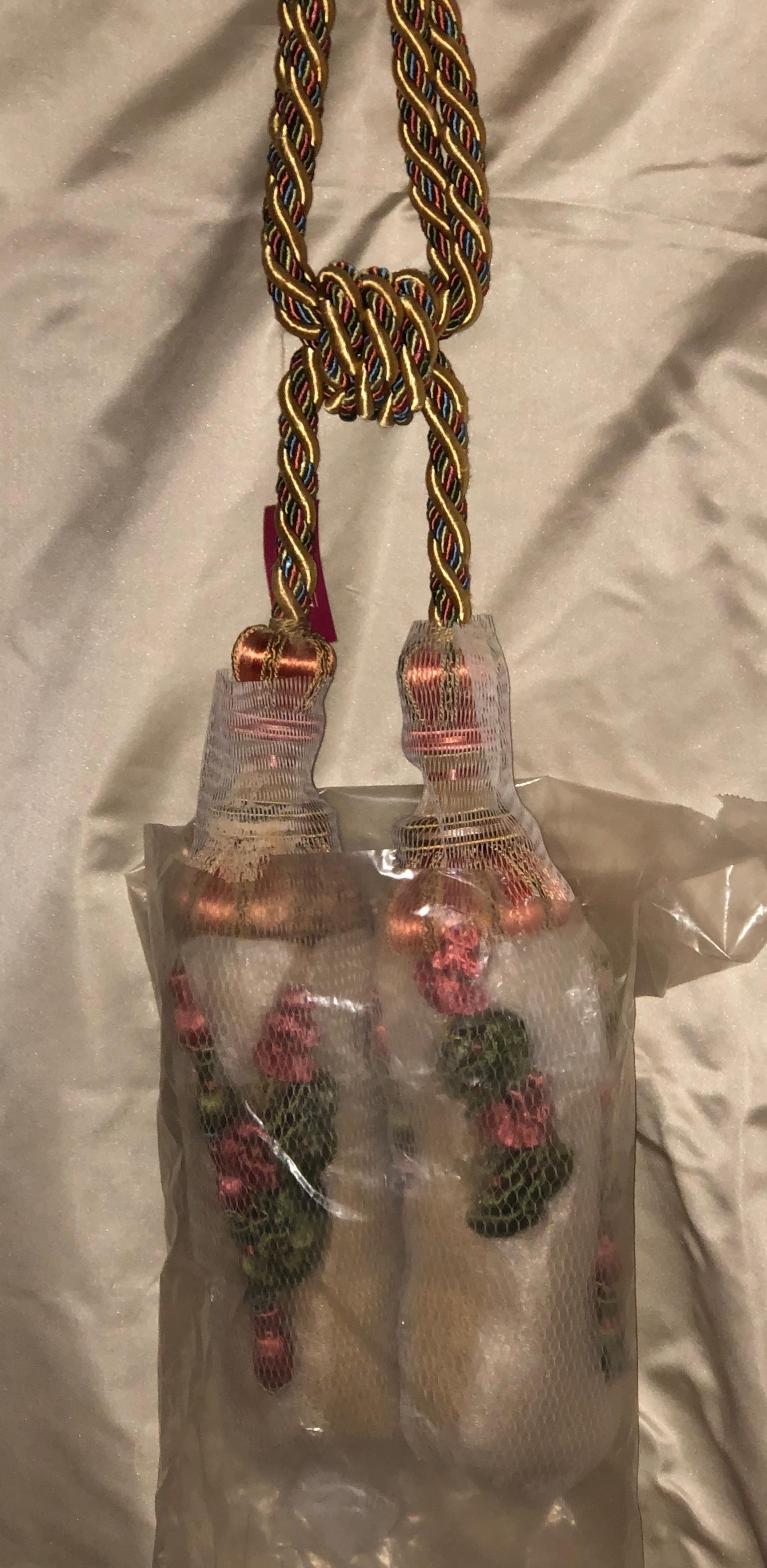 18th Century Antique Style Tassels, 2 Sets of Curtain Tiebacks Houles, France In Excellent Condition For Sale In Fort Lauderdale, FL