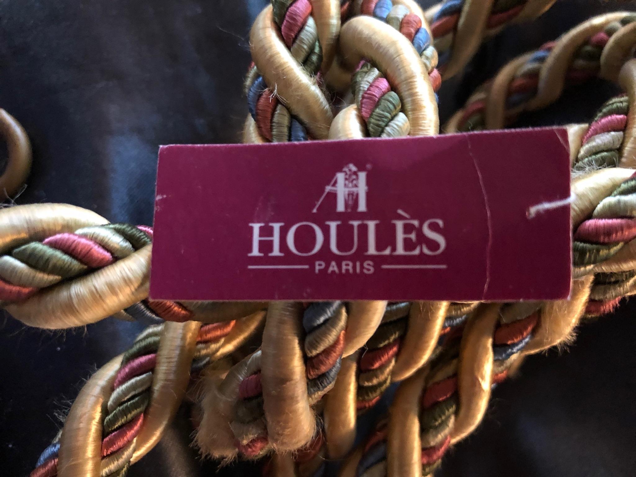 Trimming 18th Century Antique Style Tassels, 2 Sets of Curtain Tiebacks Houles, France For Sale