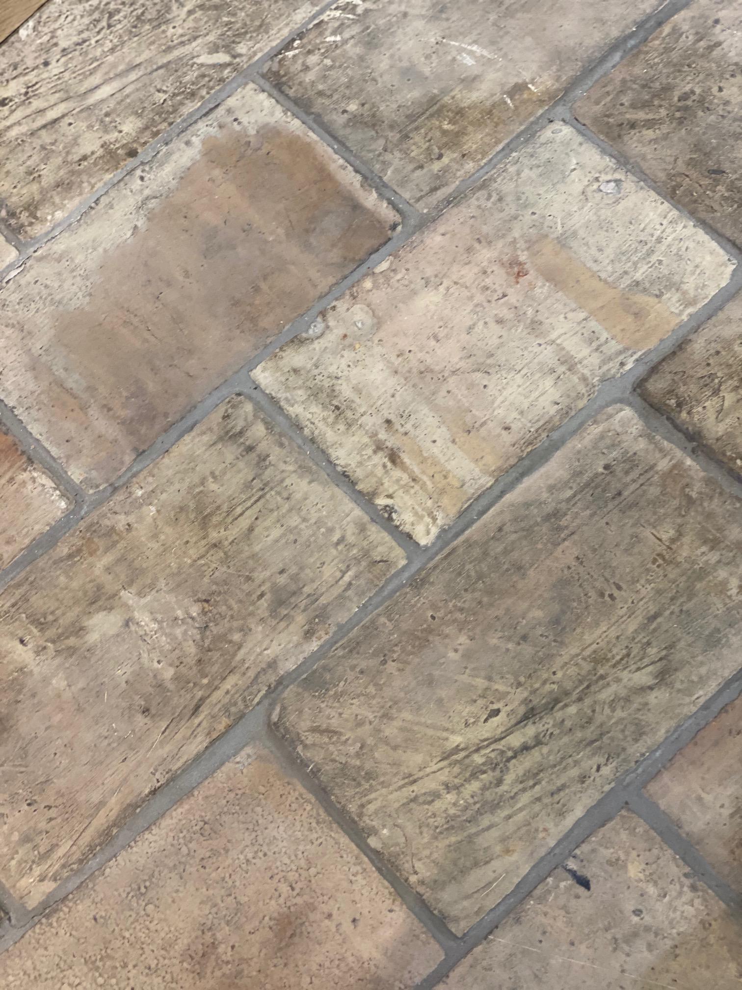 18th Century Antique Terracotta Flooring In Good Condition For Sale In Dallas, TX