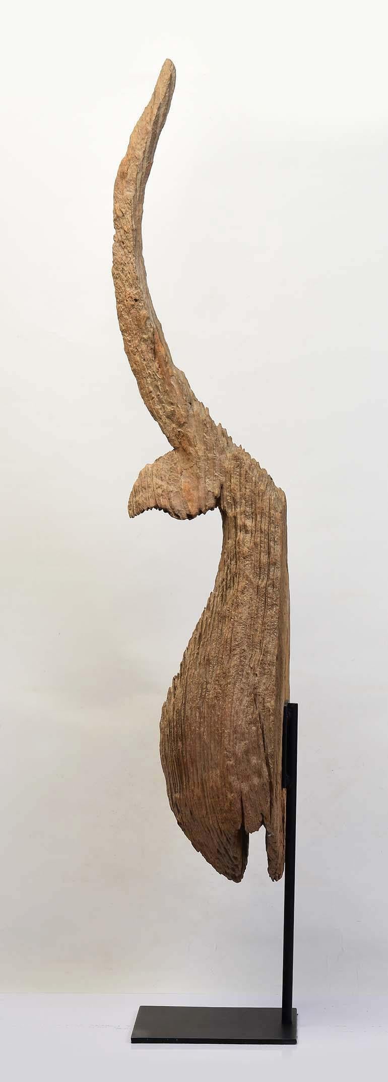 18th Century and Earlier 18th Century, Antique Thai Wooden Finial 'Naga'