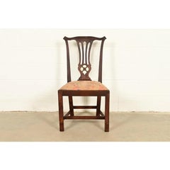 18th Century Antique Thomas Chippendale Period Carved Mahogany Side Chair