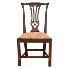 18th Century Antique Thomas Chippendale Period Carved Mahogany Side Chair