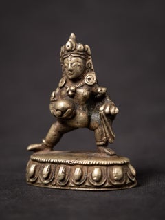 18th century Antique Tibetan silver statue of Jambhala from Tibet