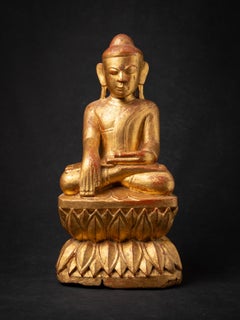 18th century Antique wooden Burmese Buddha statue from Burma
