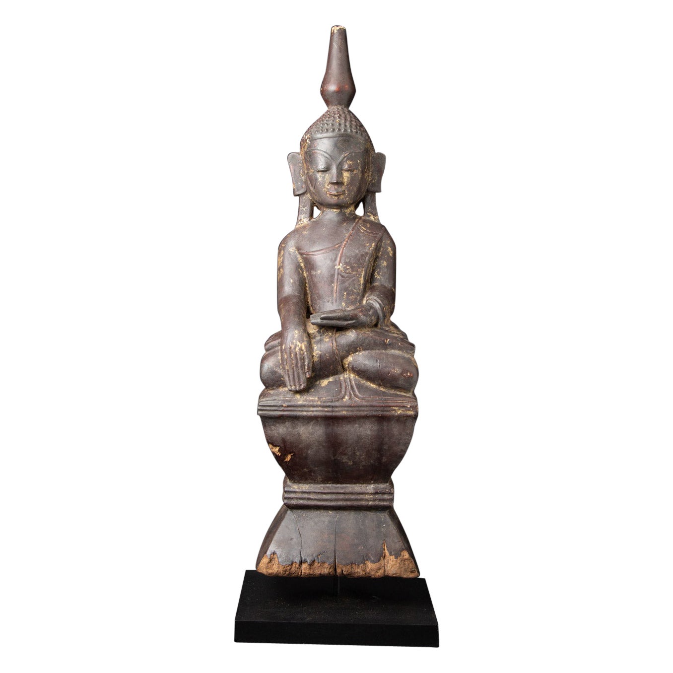Bouddha Shan en bois ancien de Birmanie du 18e siècle en vente