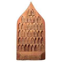 Antike burmesische Tempelplatte aus Holz aus dem 18. Jahrhundert aus Burma
