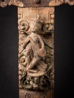 18th century Antique wooden Indian Temple fragment from India