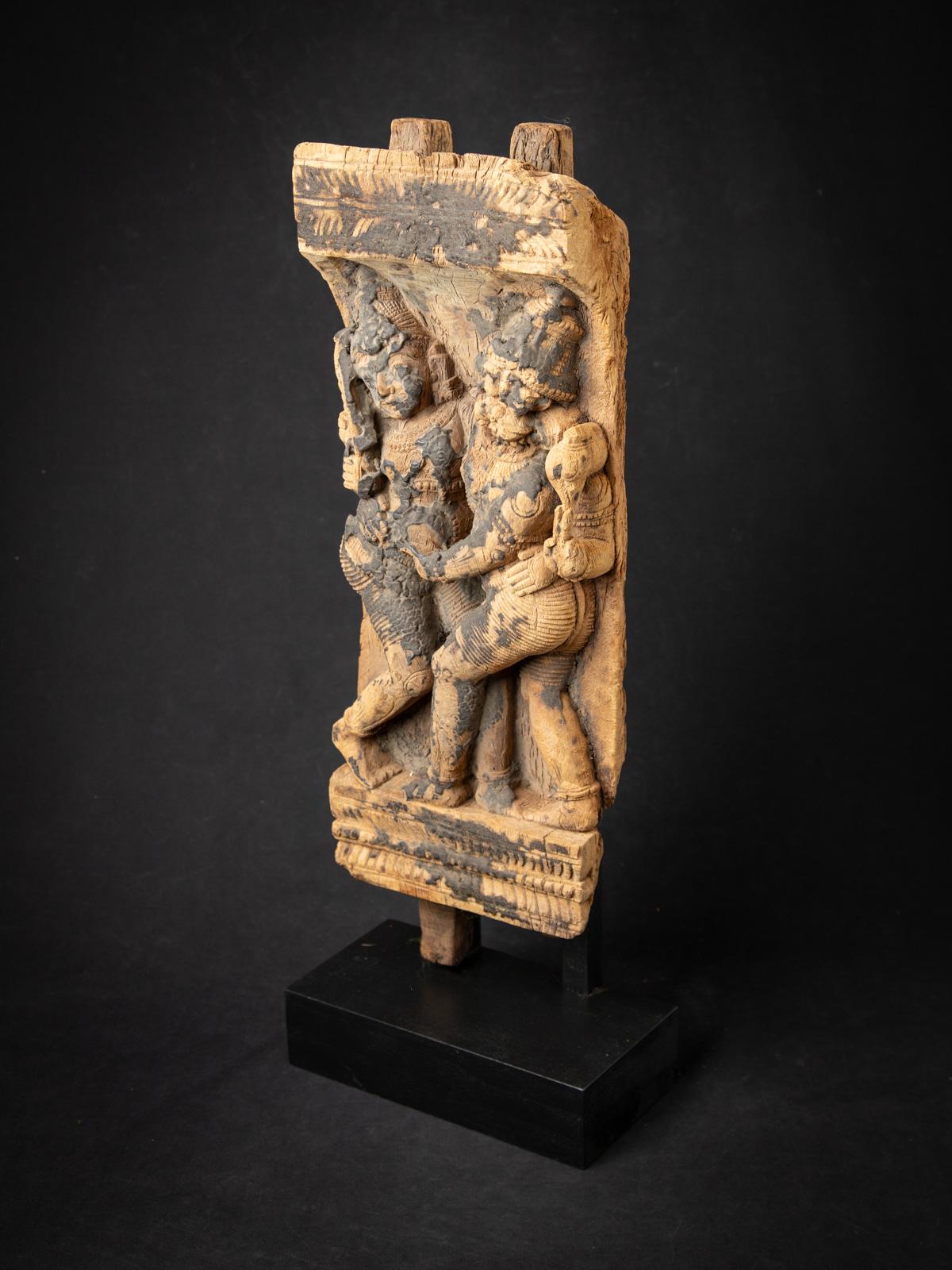 18th century Antique wooden Indian temple panel from India For Sale 5