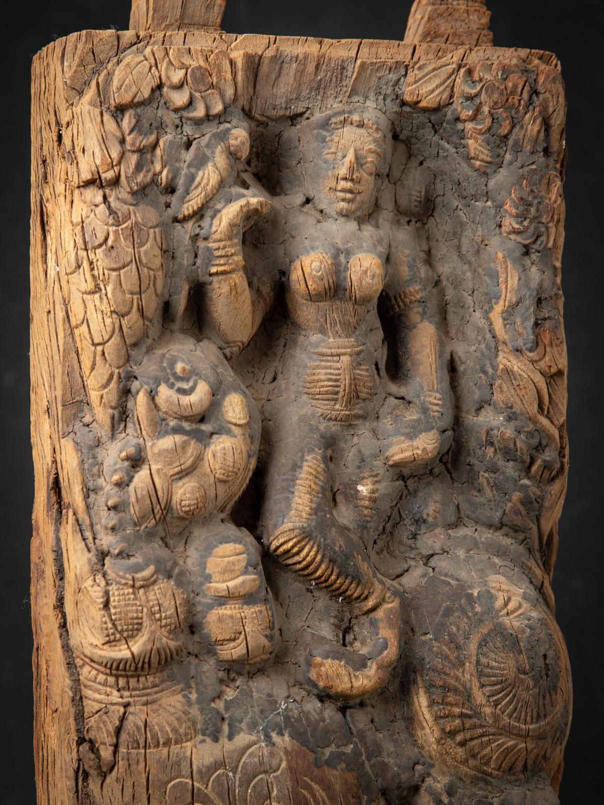 18th century Antique wooden Indian temple panel from India For Sale 9