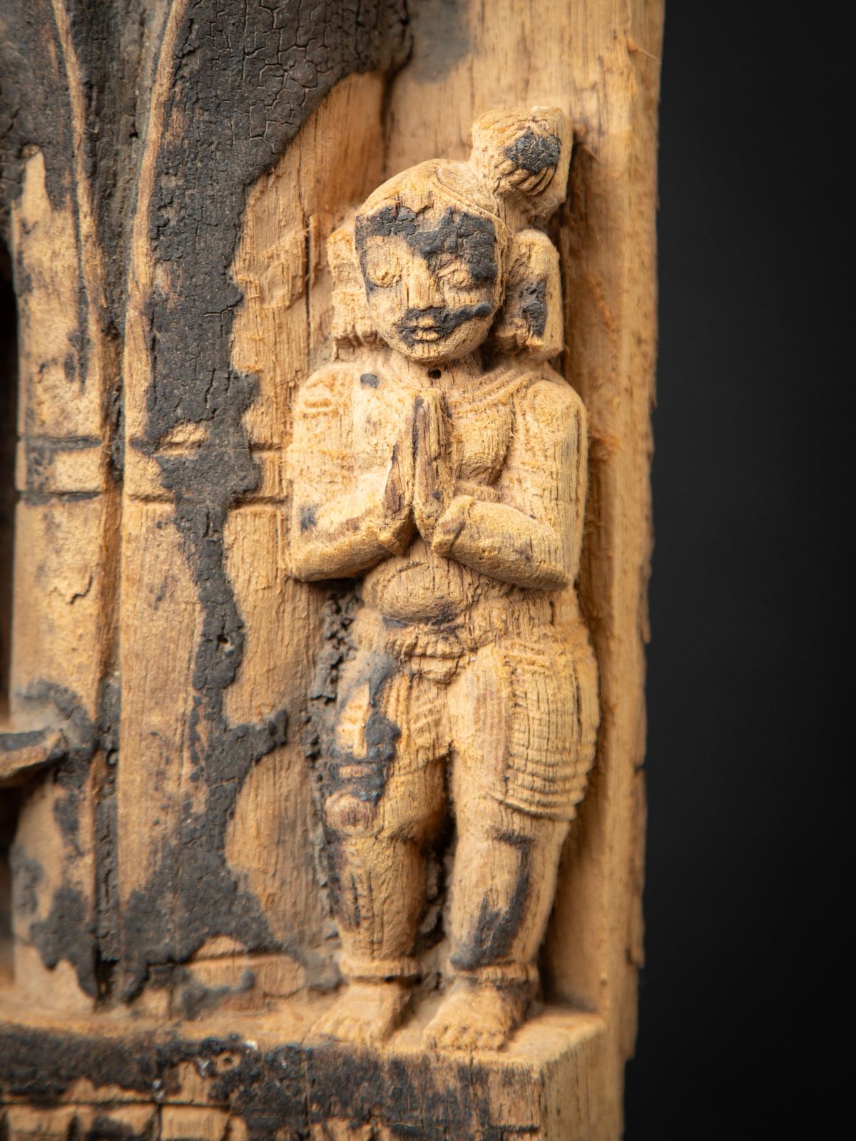 18th century Antique wooden Indian temple panel from India For Sale 11