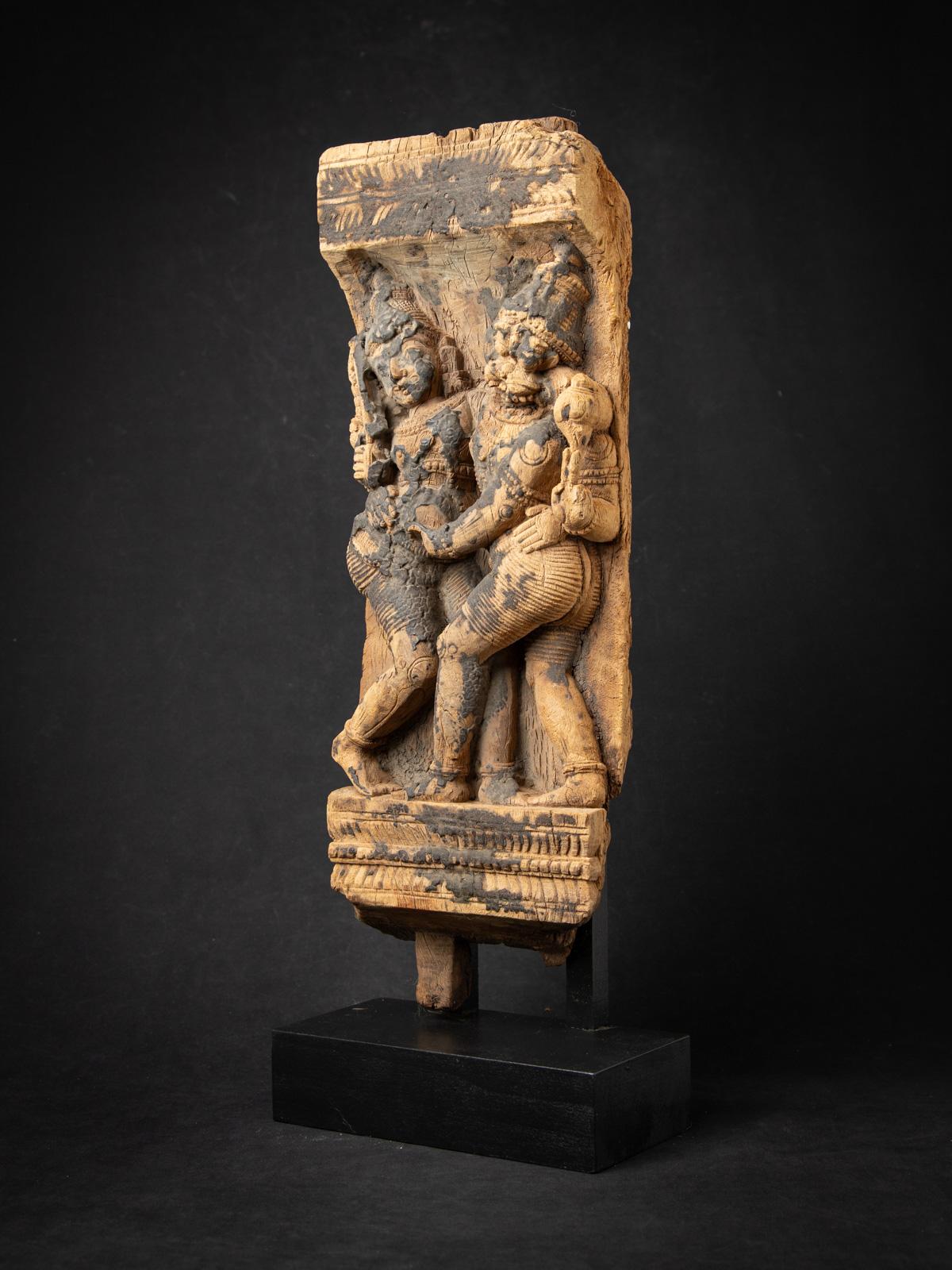 18th century Antique wooden Indian temple panel from India For Sale 13
