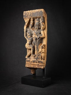 18th century Antique wooden Indian temple panel from India
