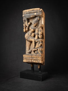 18th century Antique wooden Indian temple panel from India