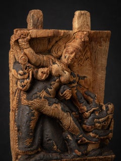 18th century Antique wooden Indian temple panel from India