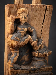 18th century Antique wooden Indian temple panel from India