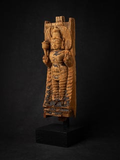 18th century Antique wooden Indian temple panel from India