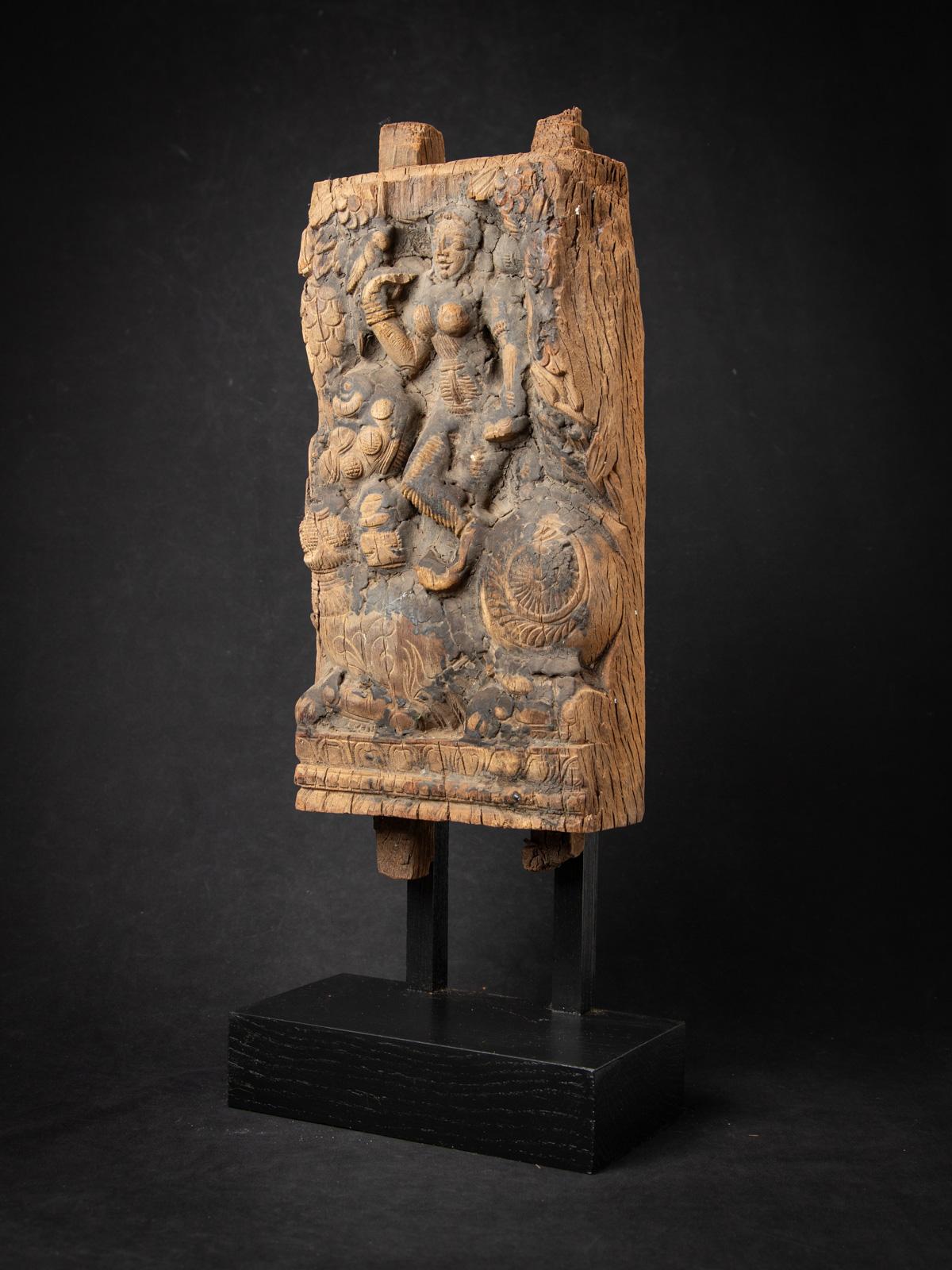 18th century Antique wooden Indian temple panel from India For Sale 14
