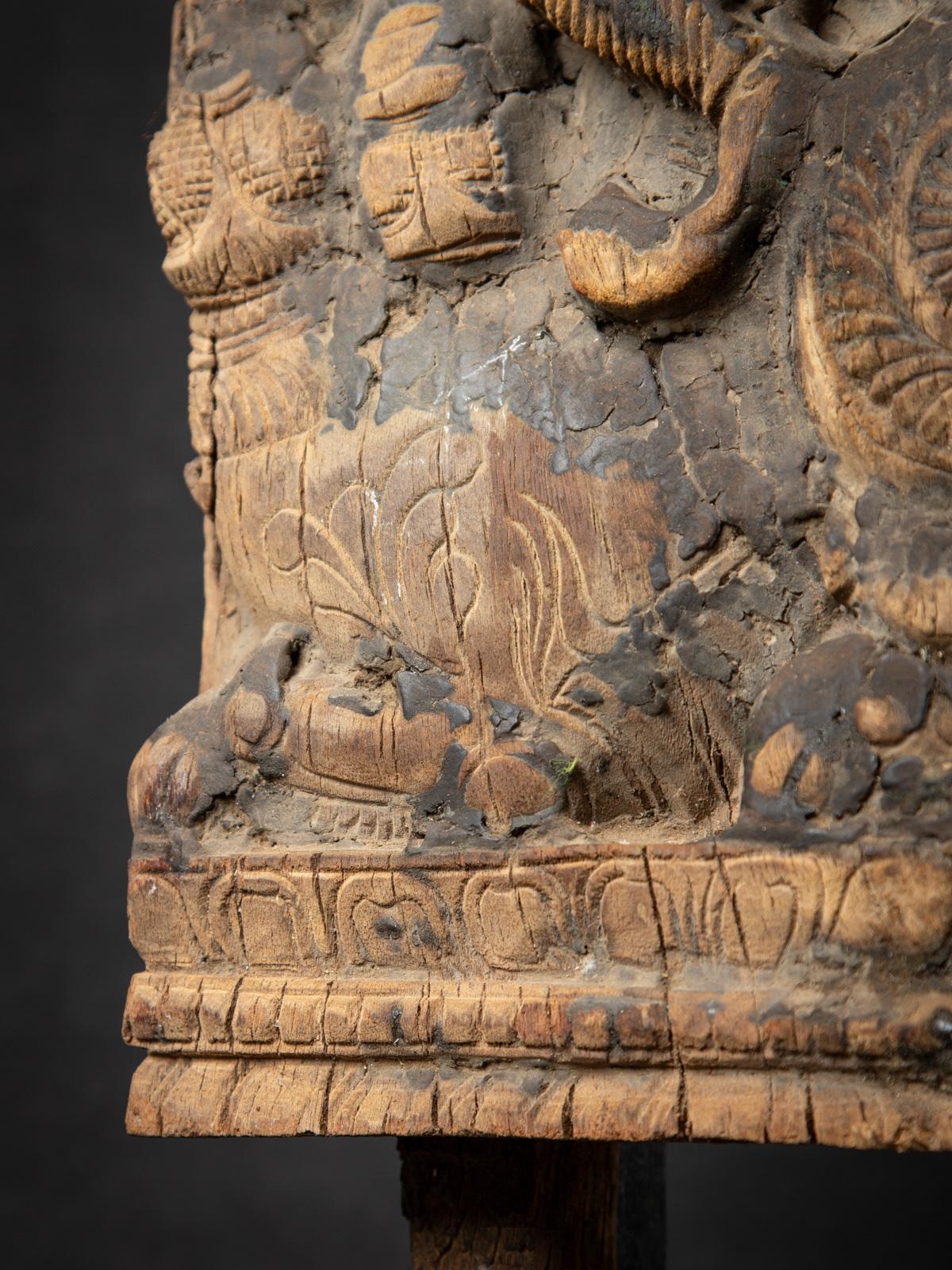 18th Century and Earlier 18th century Antique wooden Indian temple panel from India For Sale
