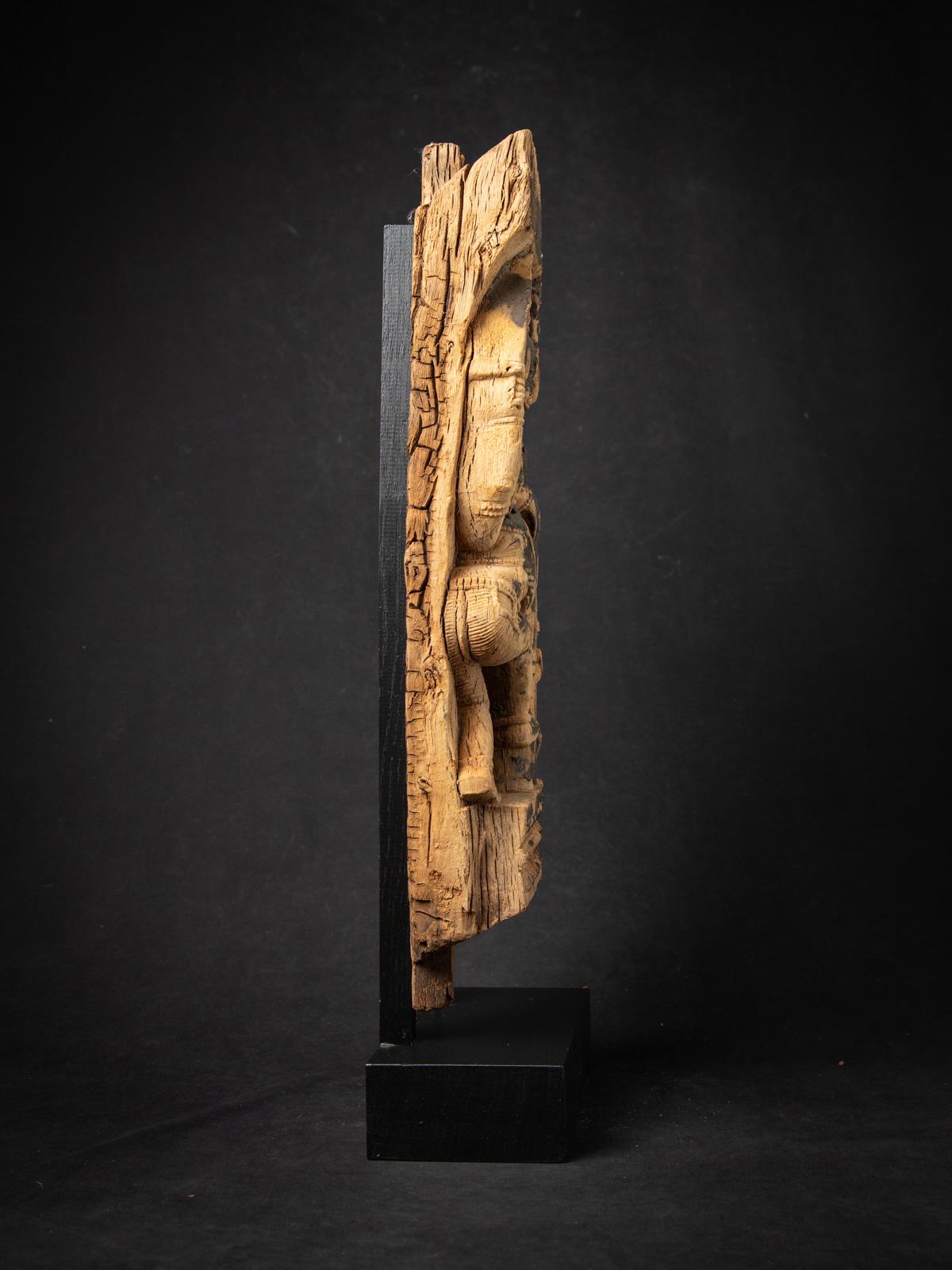 18th Century and Earlier 18th century Antique wooden Indian temple panel from India For Sale
