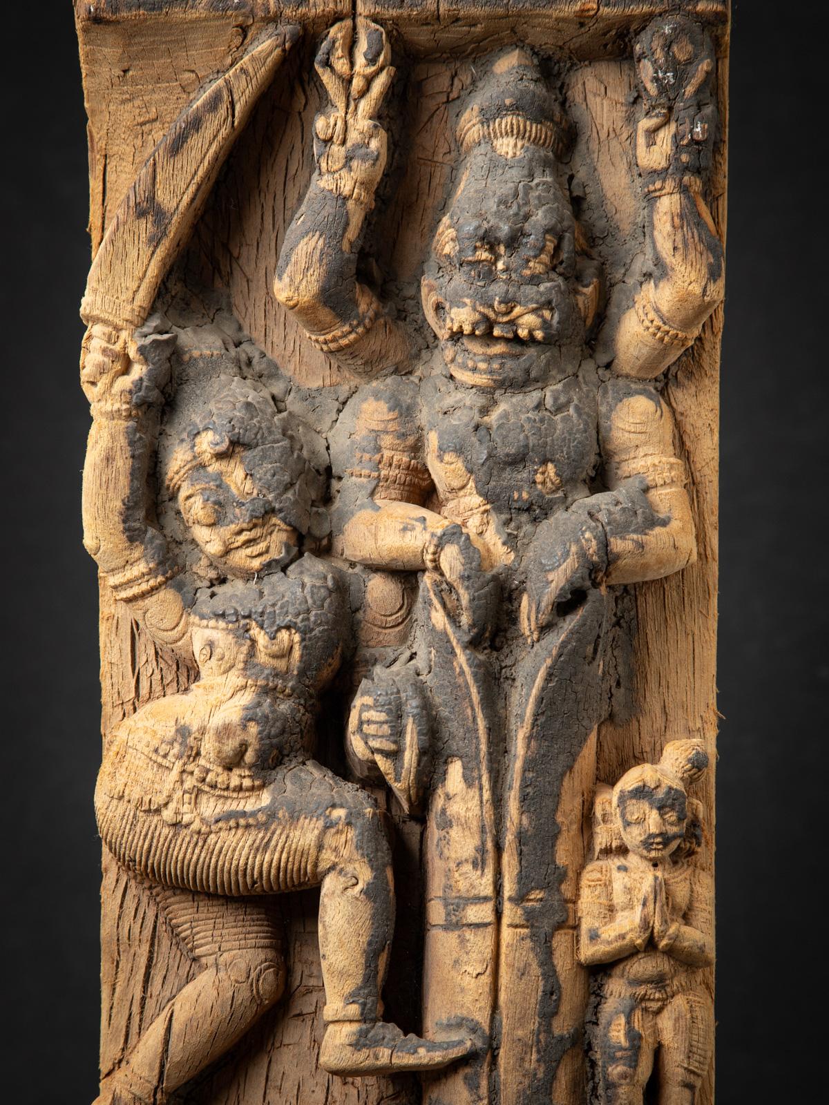 18th century Antique wooden Indian temple panel from India For Sale 2