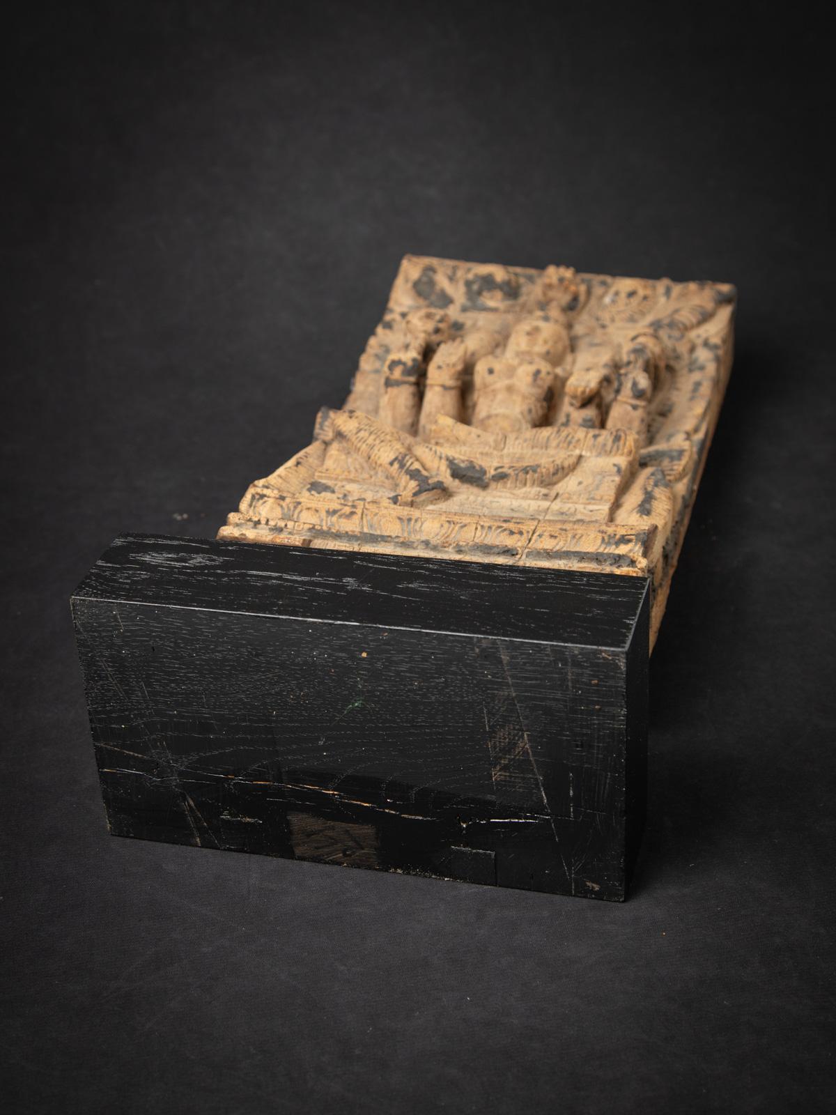 Panneau de temple indien ancien en bois du 18ème siècle en vente 2