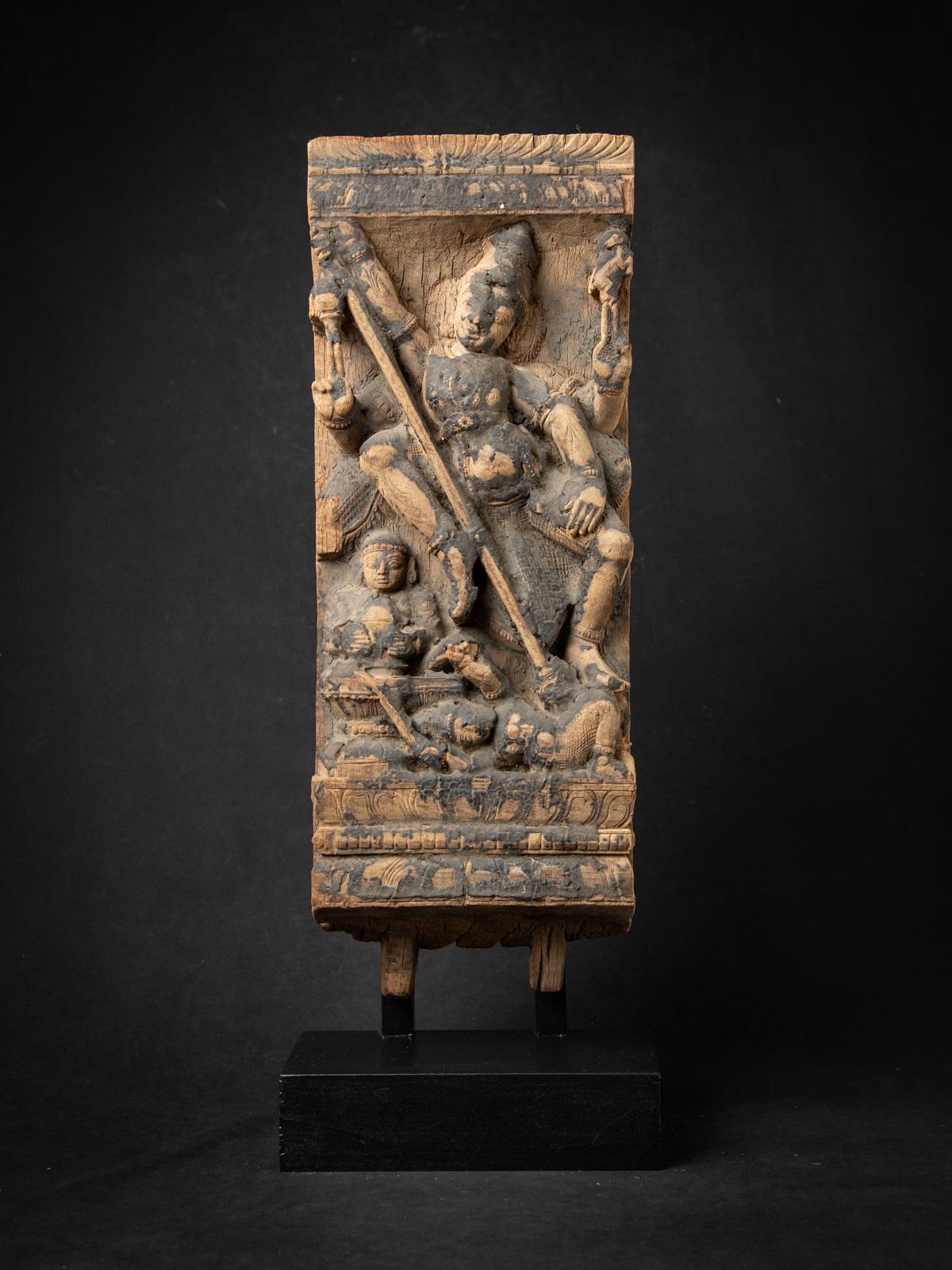 18th century Antique wooden Indian temple panel from India For Sale 3