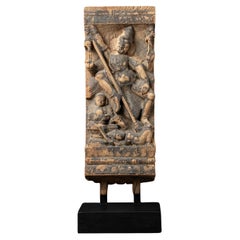 18th century Antique wooden Indian temple panel from India
