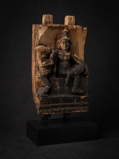 18th century Antique wooden panel of Hindu Deity from India