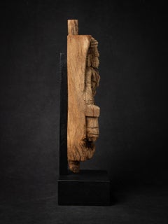 18th century Antique wooden panel of the goddess Devi from India
