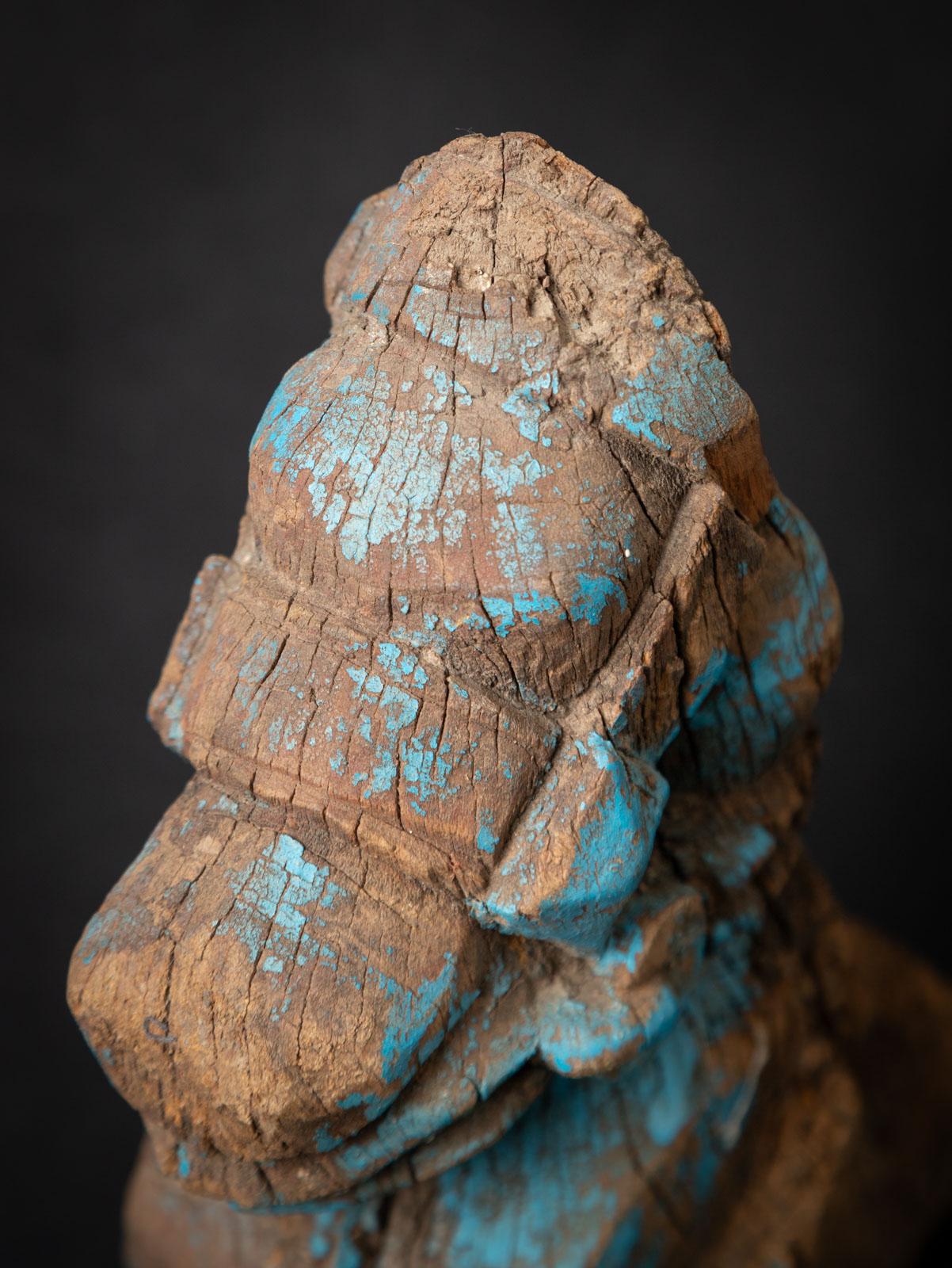 18th century Antique wooden temple fragment of a Horse head 5