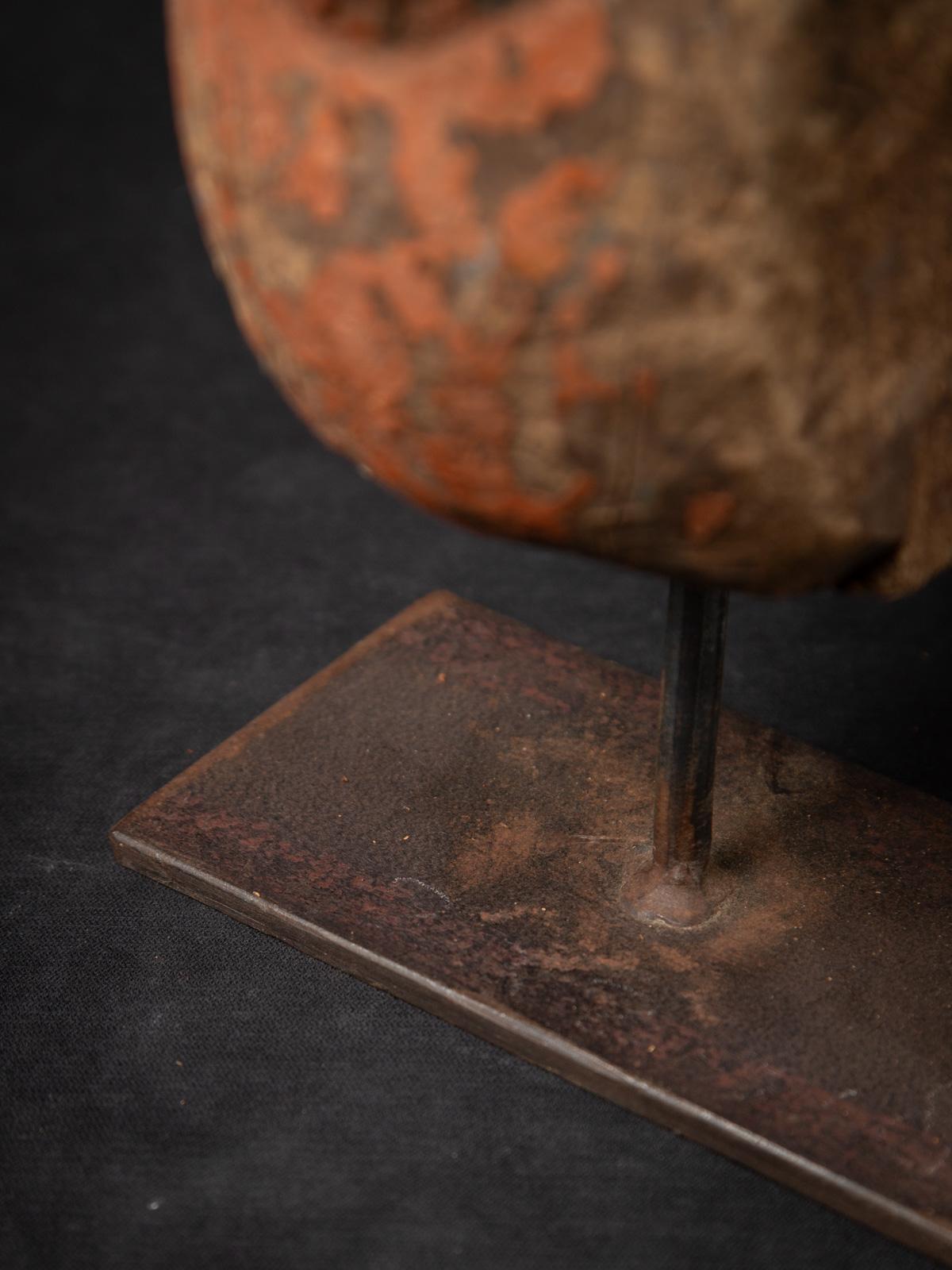 Indian 18th century Antique wooden temple fragment of a Horse head For Sale