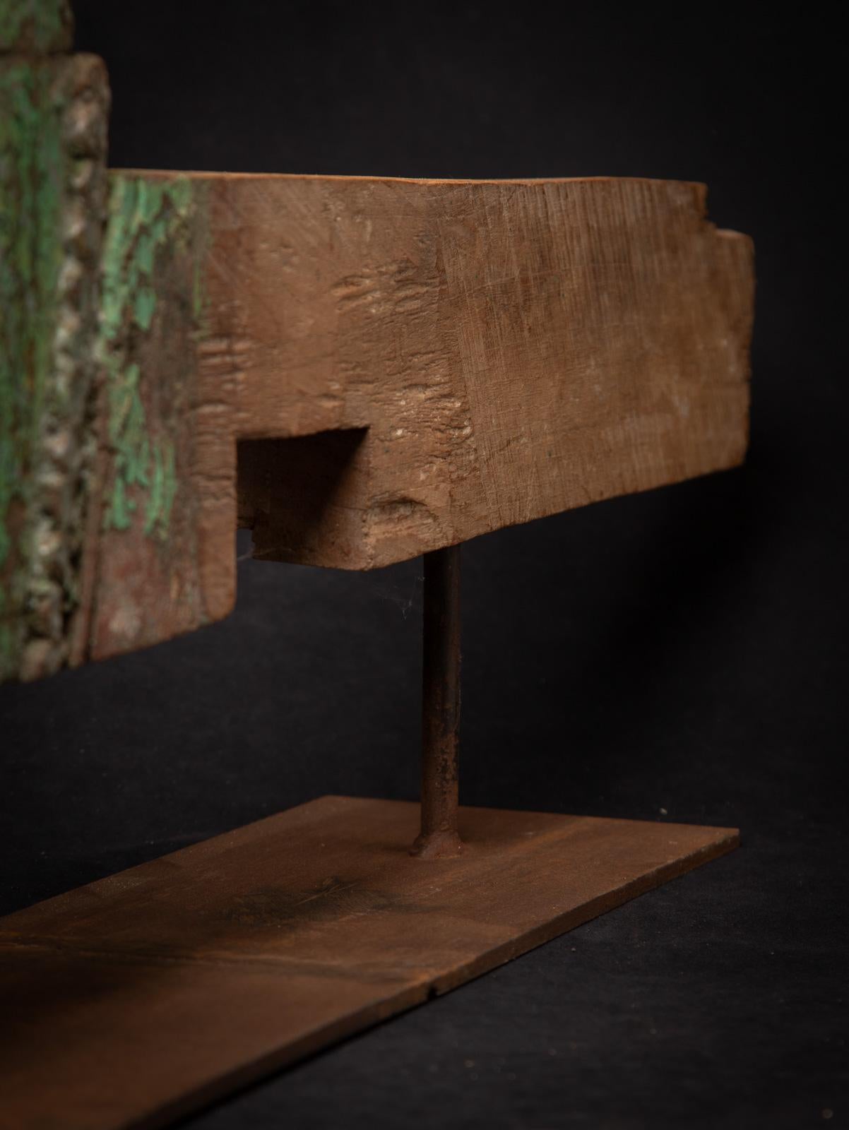 Indian 18th century Antique wooden temple fragment of a Horse head from India For Sale