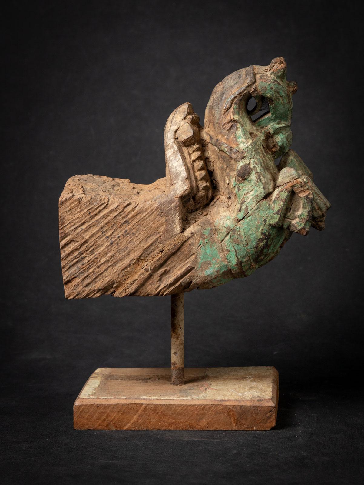 18th Century and Earlier 18th century Antique wooden temple fragment of a Horse head from India For Sale