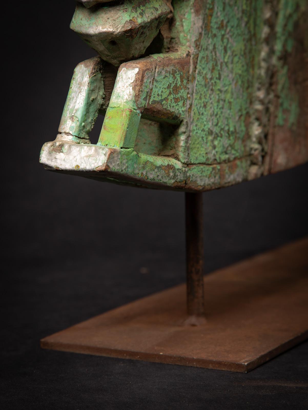 18th Century and Earlier 18th century Antique wooden temple fragment of a Horse head from India For Sale