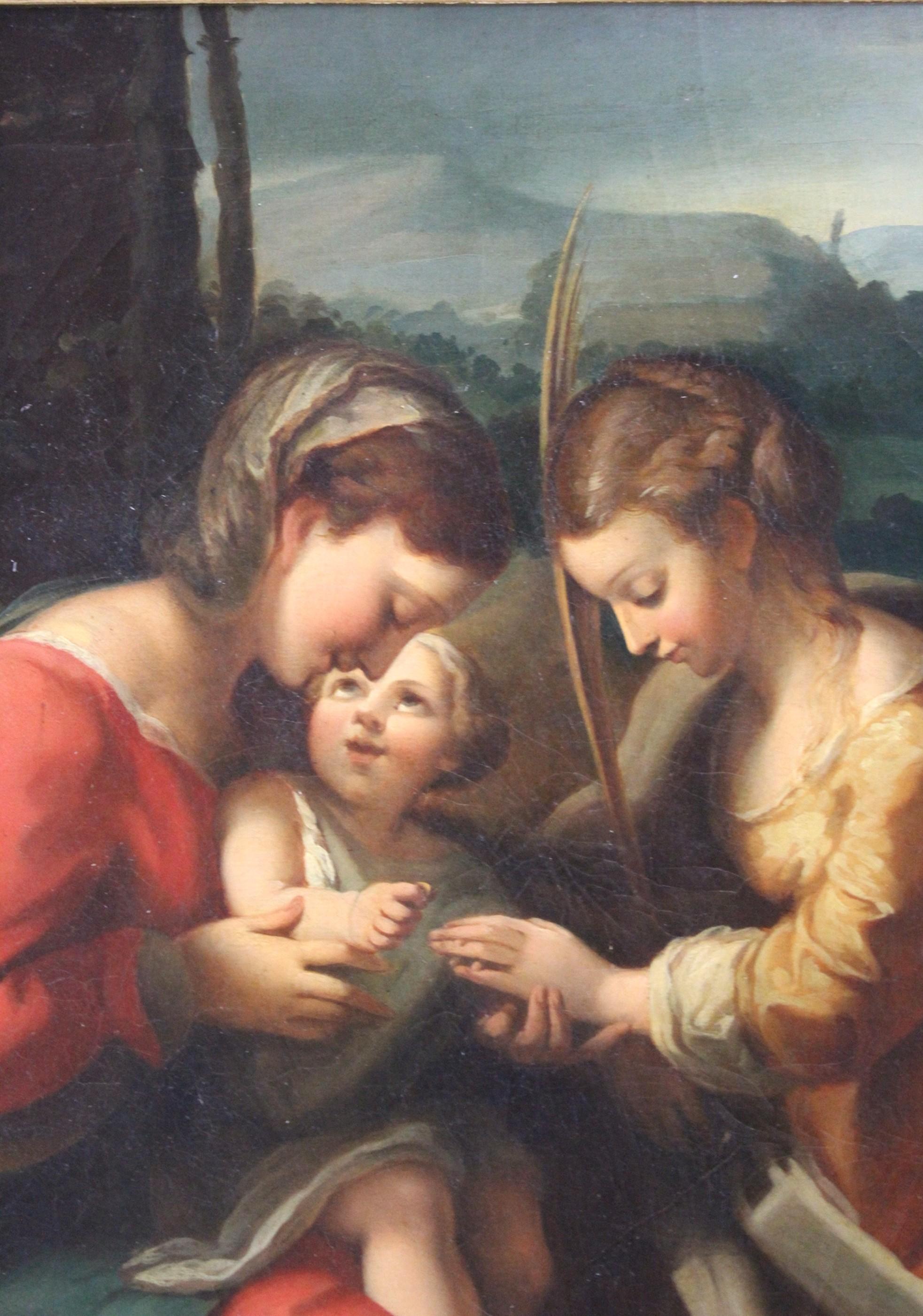 Los desposorios místicos de Santa Catalina, de Antonio Correggio

Esta impresionante copia del siglo XVIII se inspira en la obra maestra Las Bodas Místicas de Santa Catalina, pintada originalmente por Antonio Correggio y actualmente conservada en el