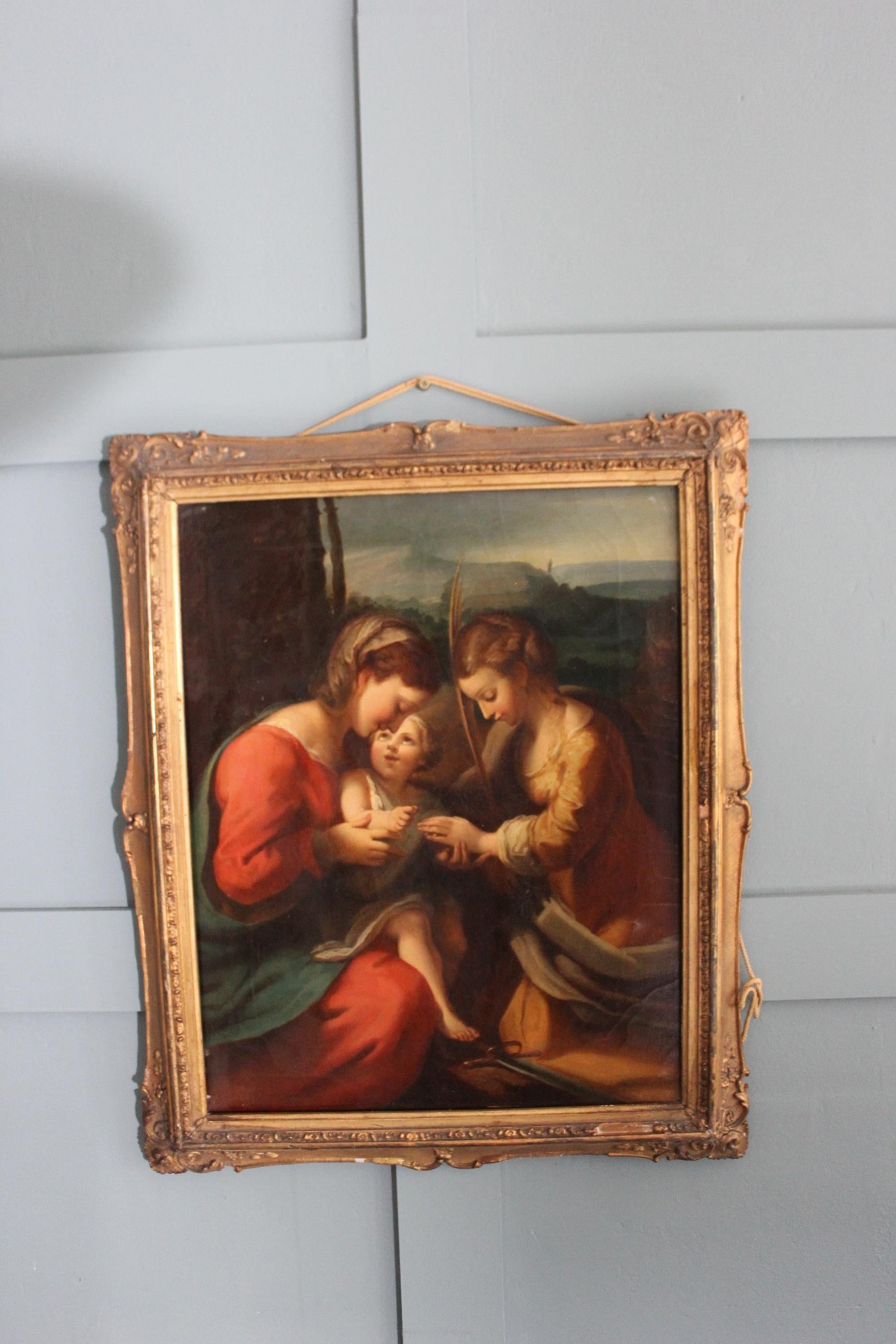 Siglo XVIII Antonio Correggio Los Desposorios Místicos de Santa Catalina Italiano en venta