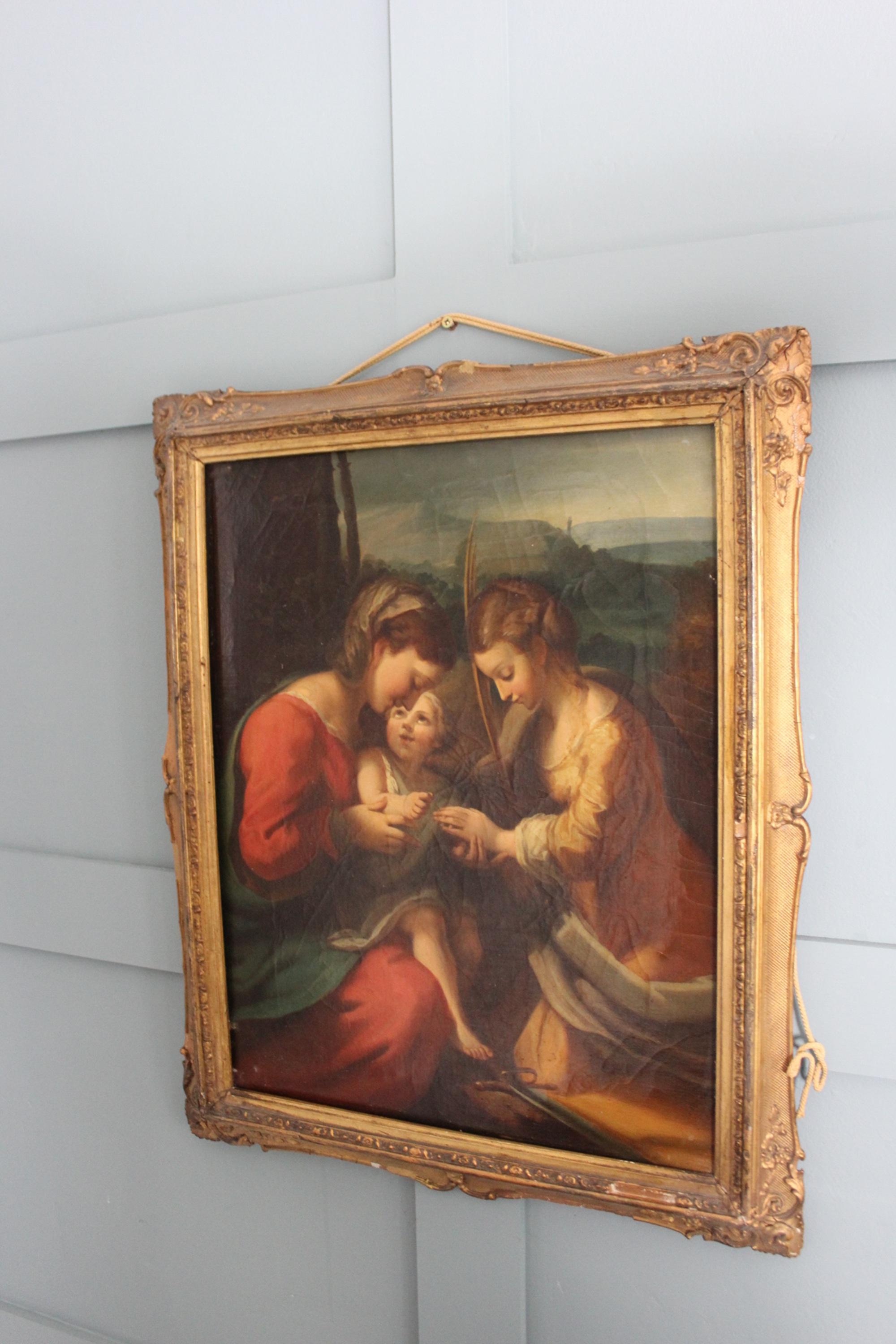 Siglo XVIII Antonio Correggio Los Desposorios Místicos de Santa Catalina Pintado en venta