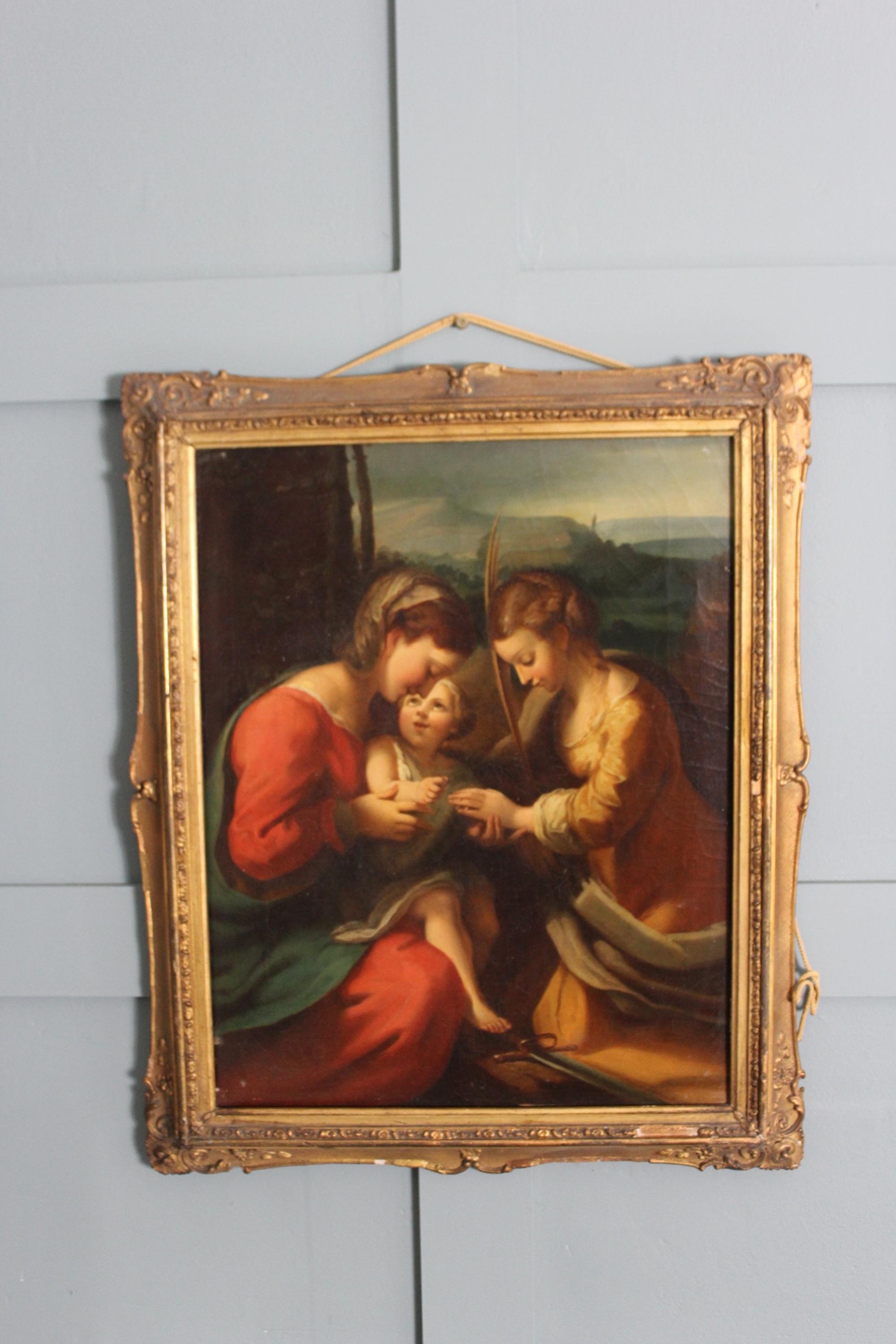 Siglo XVIII Antonio Correggio Los Desposorios Místicos de Santa Catalina siglo XIX en venta