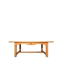 18th-Century Aosta Valley Maple Fratino Table with Cross-Shaped Base