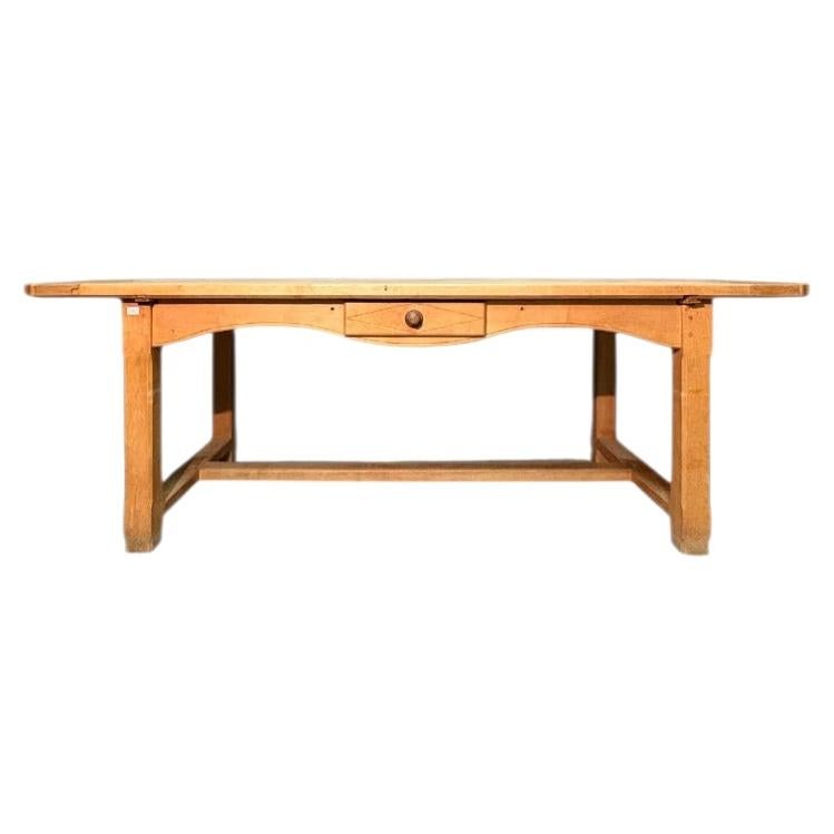 18th-Century Aosta Valley Maple Fratino Table with Cross-Shaped Base For Sale