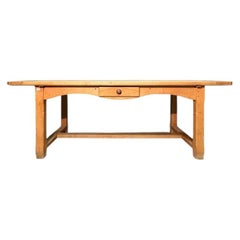 18th-Century Aosta Valley Maple Fratino Table with Cross-Shaped Base