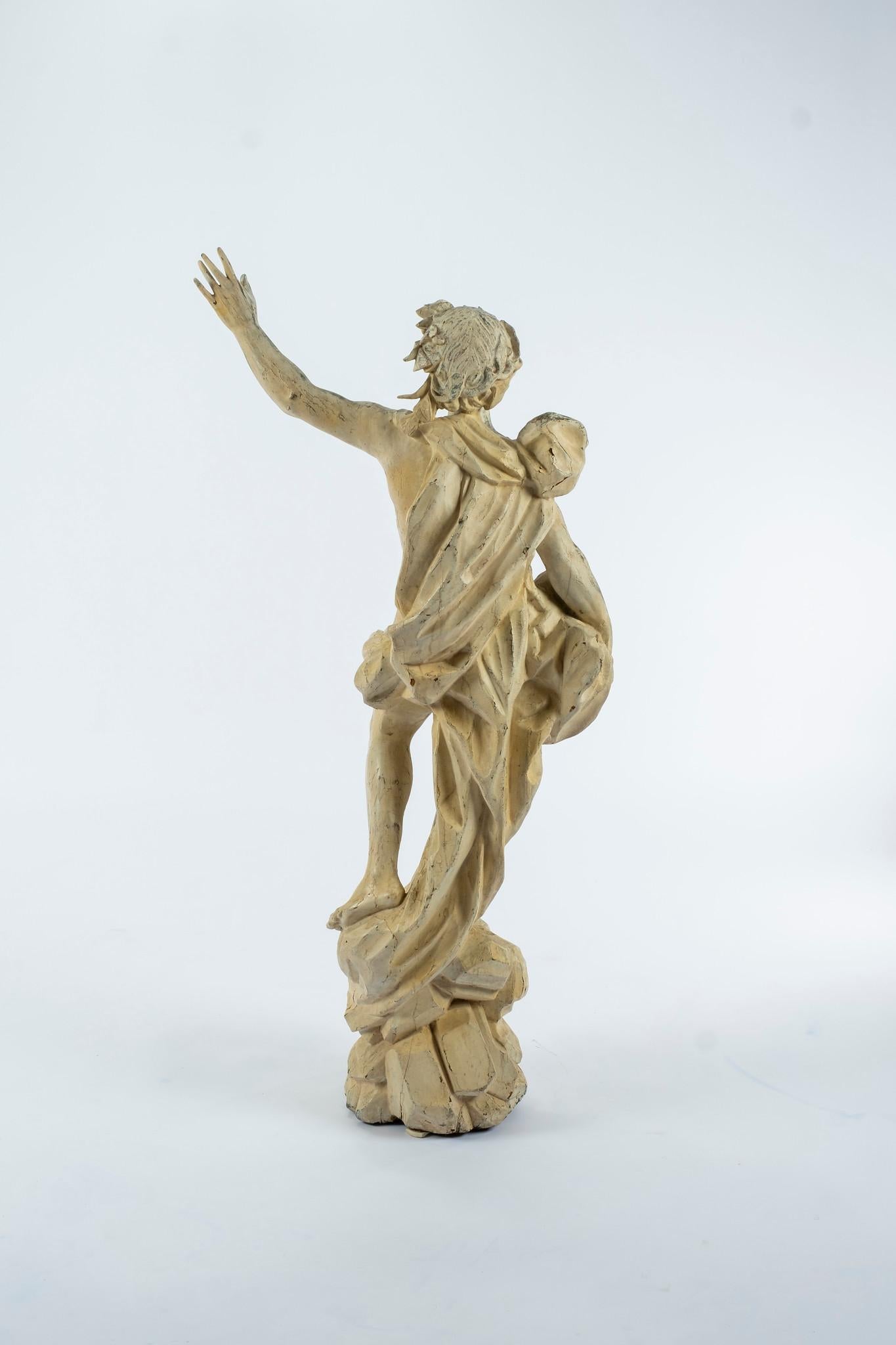 18th Century Apollo and Daphne Carved Wood Statuary 6
