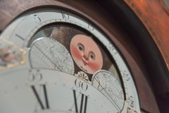 18th Century Arched Painted Dial Moon Phase Longcase Clock