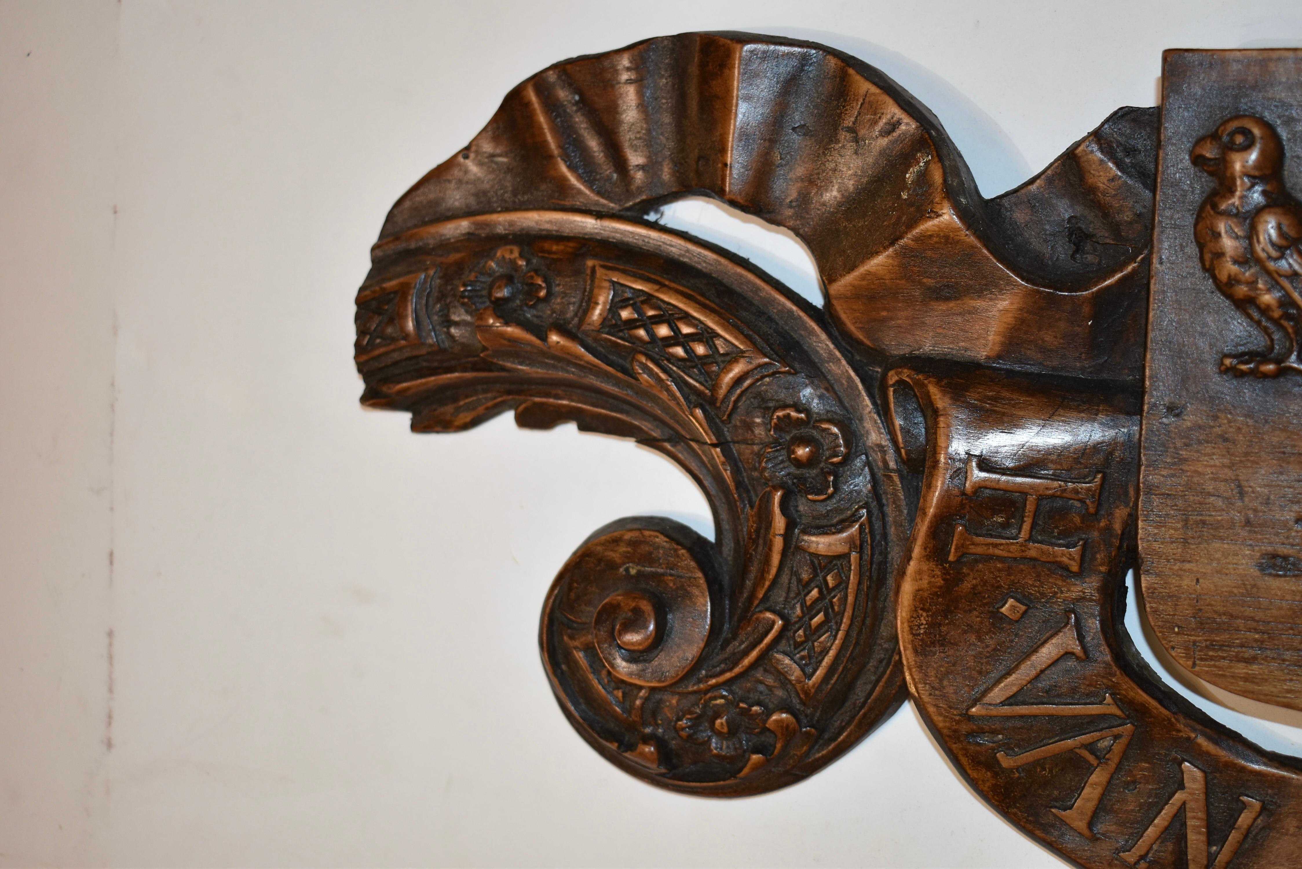 18th Century and Earlier 18th Century Architectural Door Carving For Sale