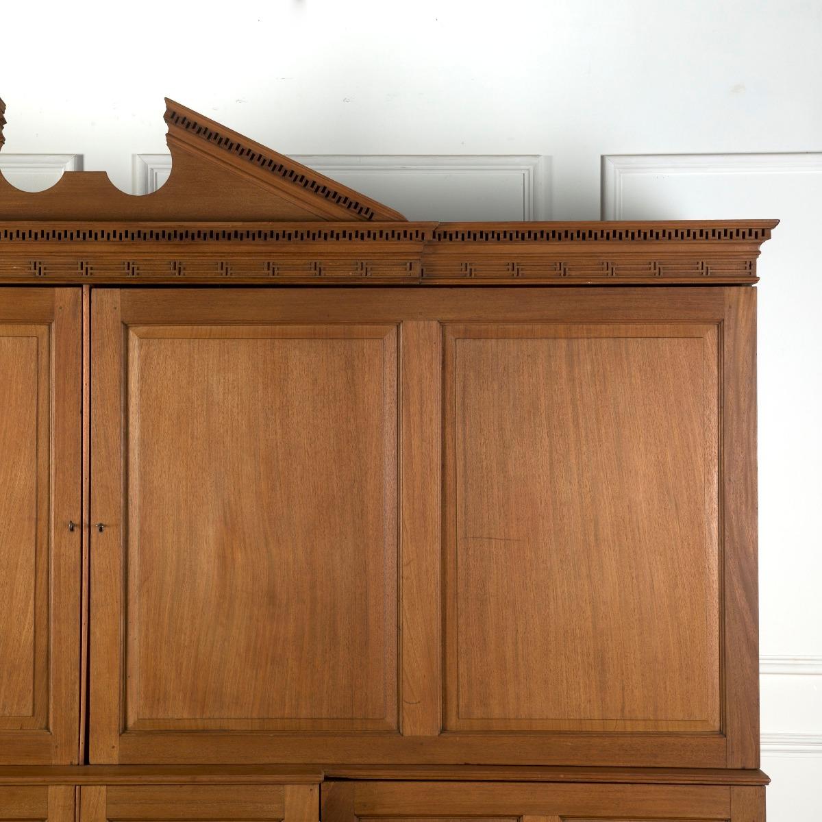 18th Century and Earlier 18th Century Architectural Mahogany Estate Cupboard