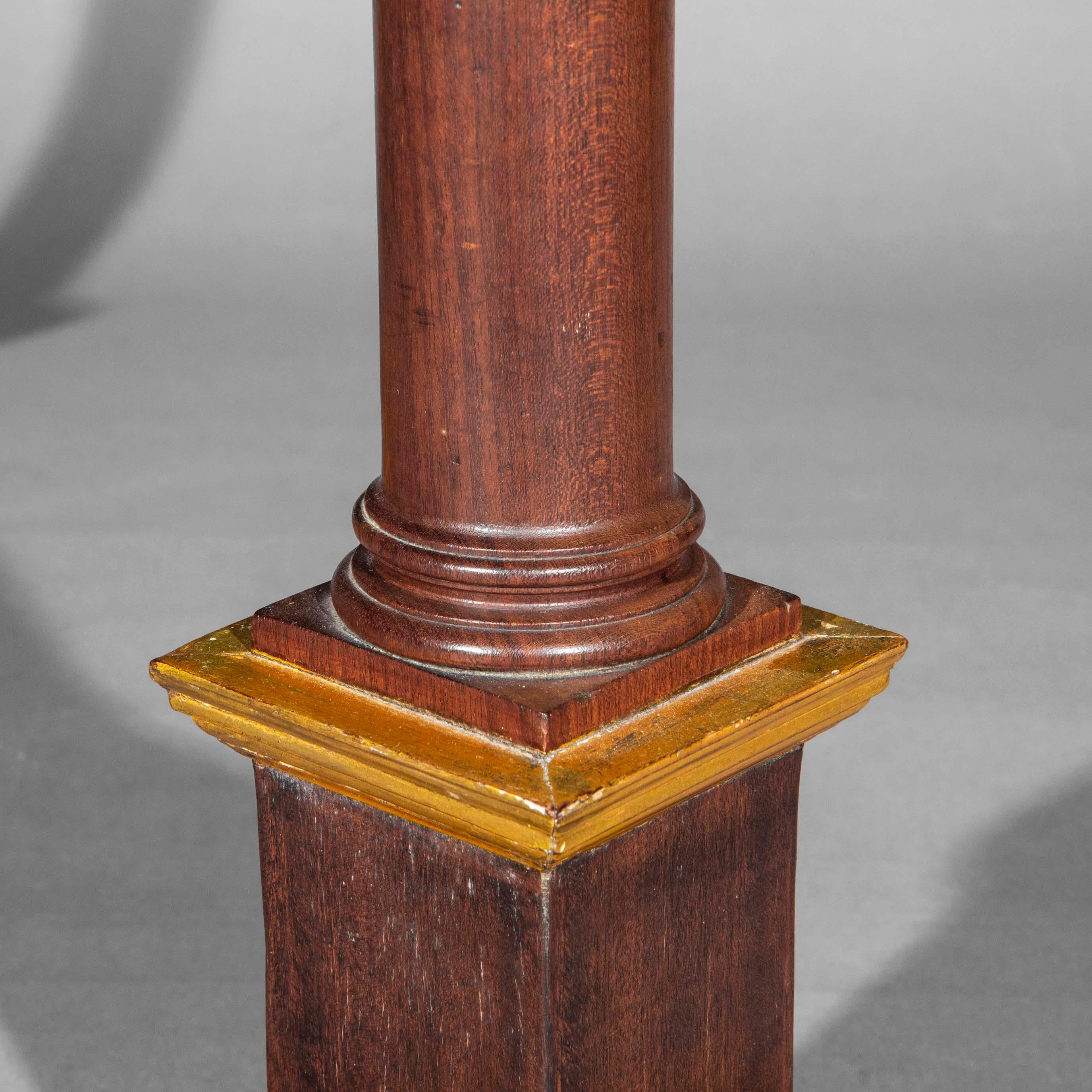 Walnut 18th Century, Architectural Model of Doric Column For Sale